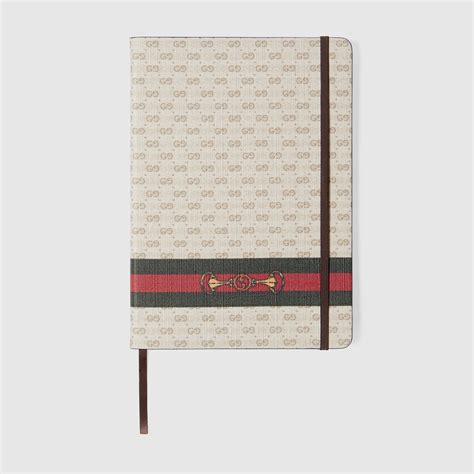 gucci notebook green|Large notebook with Web and Horsebit .